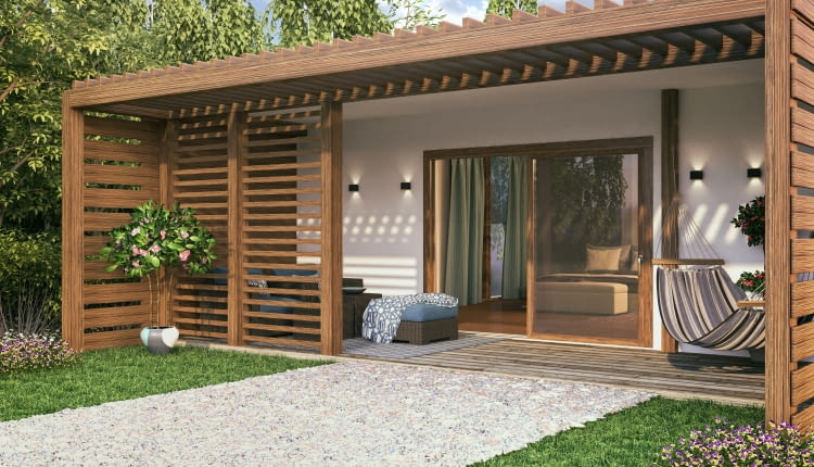 Drewniane zadaszenie