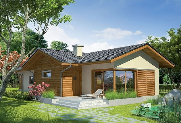 Projekt domu jednorodzinnego Bil, z wiatrołapem