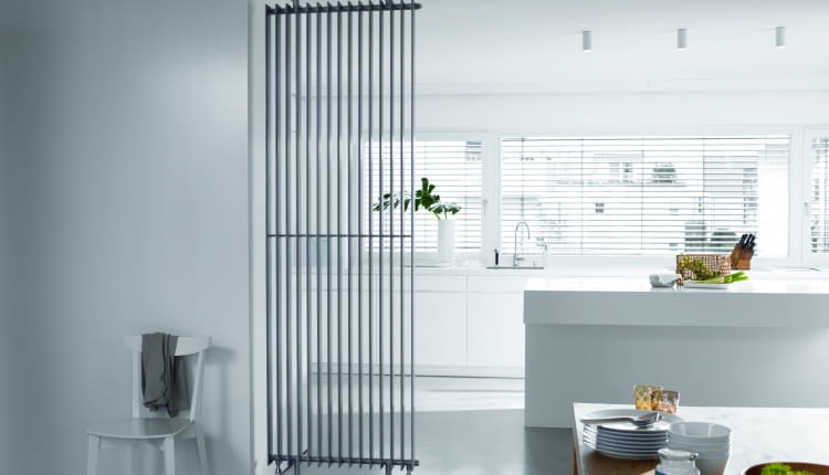 Grzejnik Zehnder Excelsior znakomicie nadaje się do realizacji indywidualnych koncepcji aranżacyjnych. Klasyczne i eleganckie płaskie profile mają lekki wygląd. Grzejniki można montować na ścianie lub jako ściankę działową.