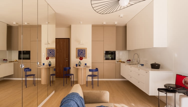 Nowoczesna aranżacja 38-metrowego mieszkania w Warszawie