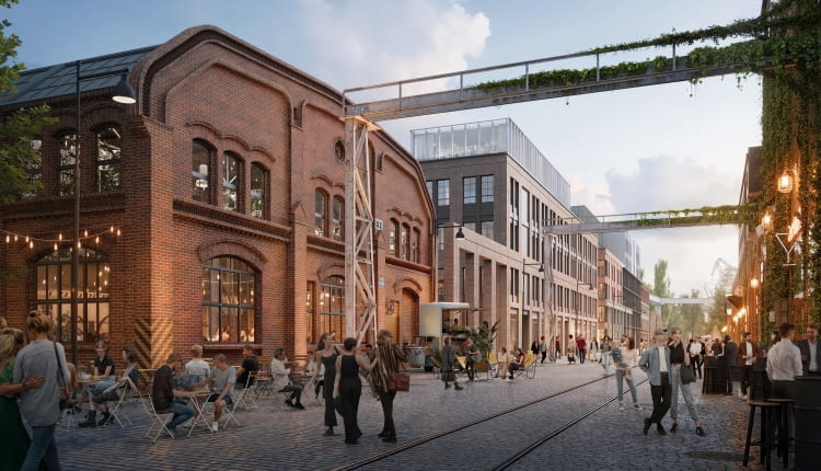 Pierwsza zabudowa mieszkaniowa w Stoczni Cesarskiej