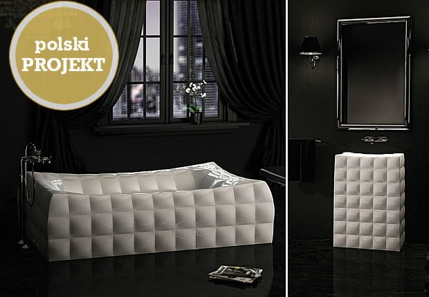 Marmorin, Eva Minge, meble łazienkowe, łazienka glamour, modna łazienka