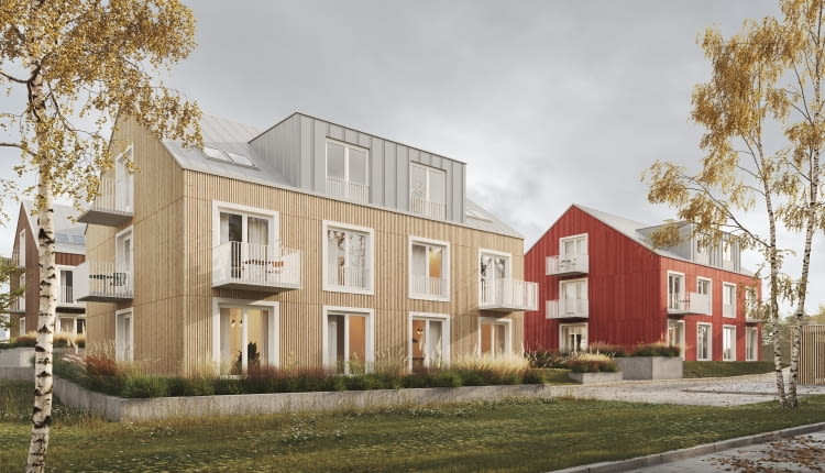 Drewniane osiedle socjalne pod Białymstokiem