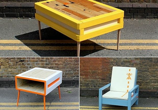 CRATEive, meble, polski projekt, meble ze skrzyń, meble z recyklingu