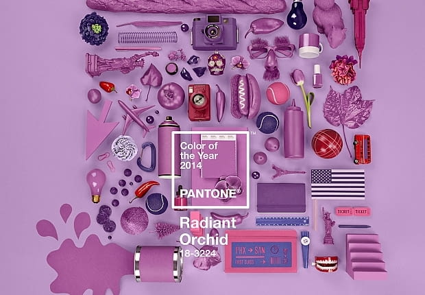 Pantone, Radian Orchid, design, kolor roku 2014, modny kolor 2014, fioletowy, wnętrza, dodatki do wnętrz