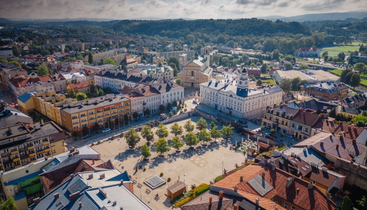Urząd Miasta Gorlice z lotu ptaka