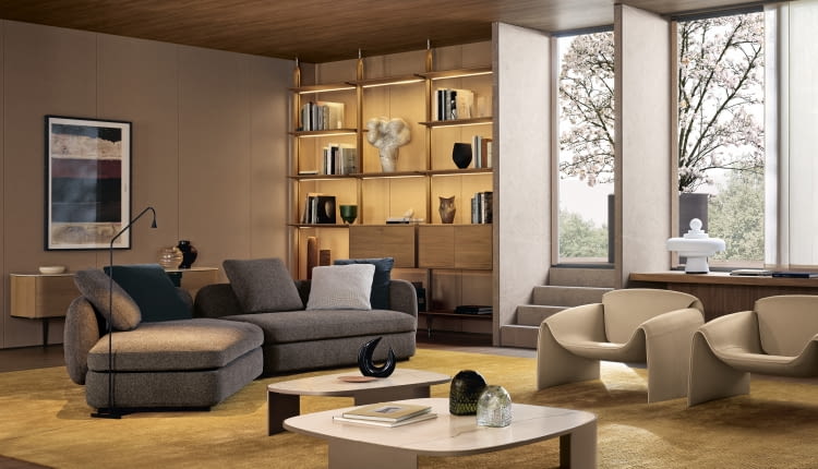 nowoczesny regał do salonu