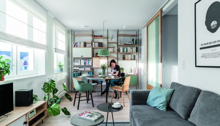 aranżacja salonu w stylu skandynawskim