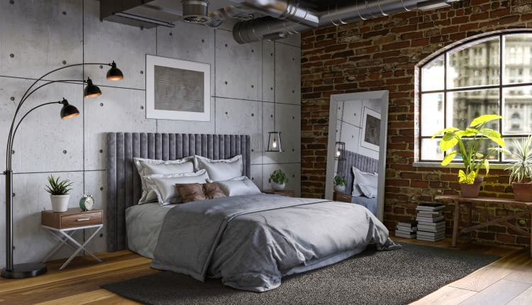 Sypialnia industrialna
