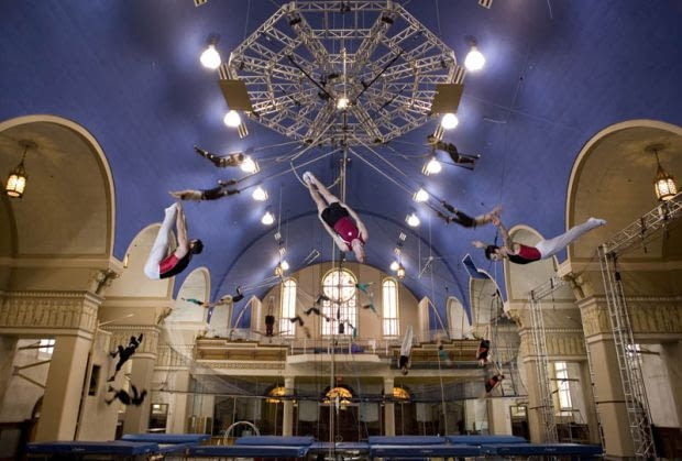 Quebeck, szkoła cyrkowa, kościół