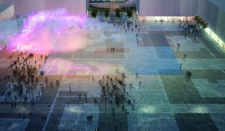 Jedna z pięciu nagrodzonych prac w konkursie na projekt placu Centralnego