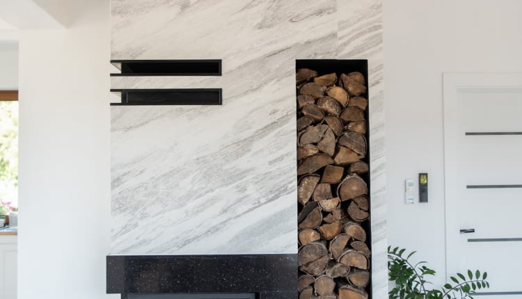 Fornir White Marble