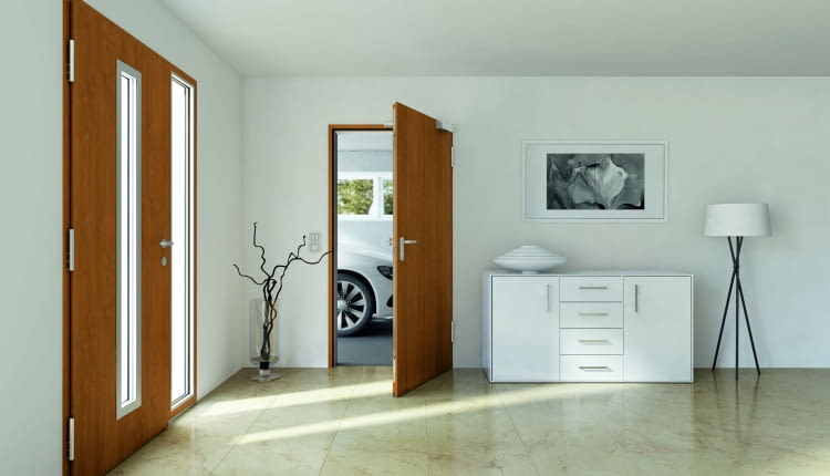 Drzwi prowadzące do domu - i te z zewnątrz, i te z garażu - muszą chronić przed zimnem i włamaniem