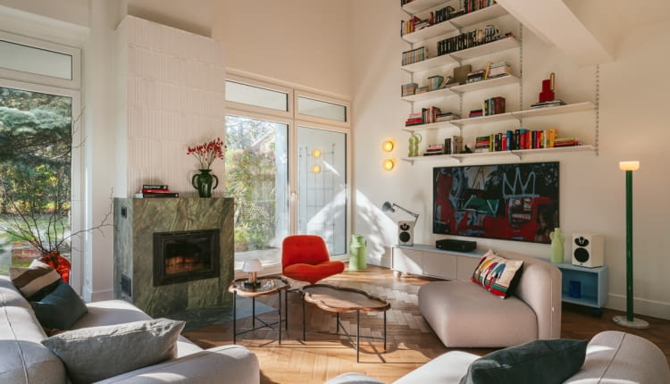 Aranżacja wnętrz 200-metrowego domu pod Warszawą