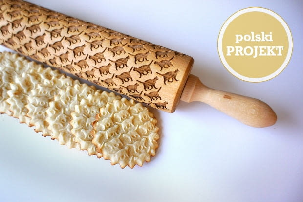 wałek do ciasta, valek, wałek ze wzorkami, wzorki na cieście, jak dekorować ciasto, polski projekt, polski design