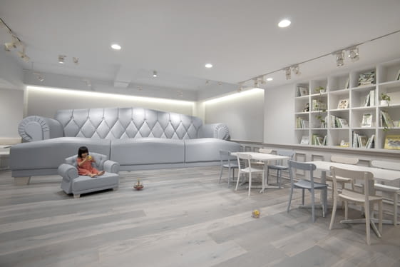 wnętrza Tokyo Baby Cafe; projekt: Nendo