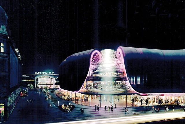 dworzec,modernizm, katowice, pkp, przebudowa, modernizacja