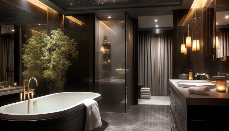 Efekt nocnego nieba można łatwo uzyskać za pomocą specjalnych płyt i ledowych diod. To ciekawy sposób na udekorowanie, np. łazienki.