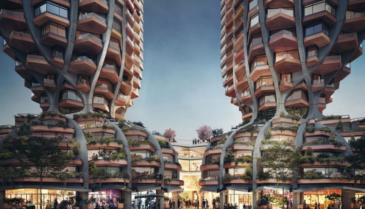 Wieżowce w Vancouver. Proj. Heatherwick Studio
