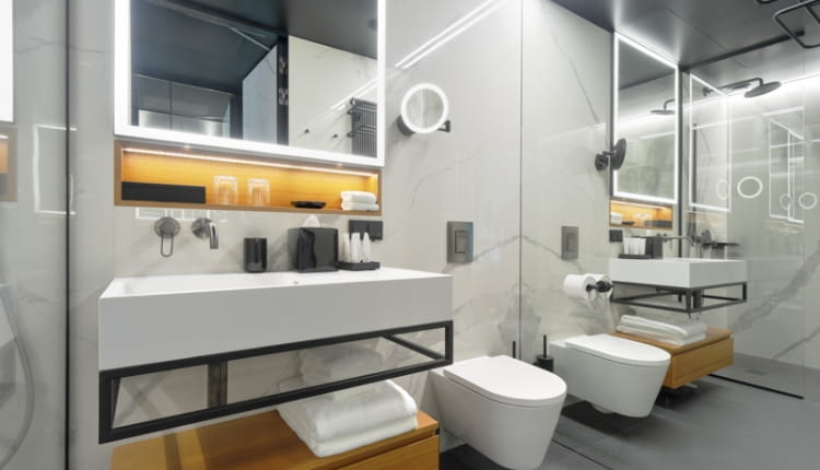 hotel nobu robert de niro wnętrza design inspiracje roca laufen medusa group łazienka