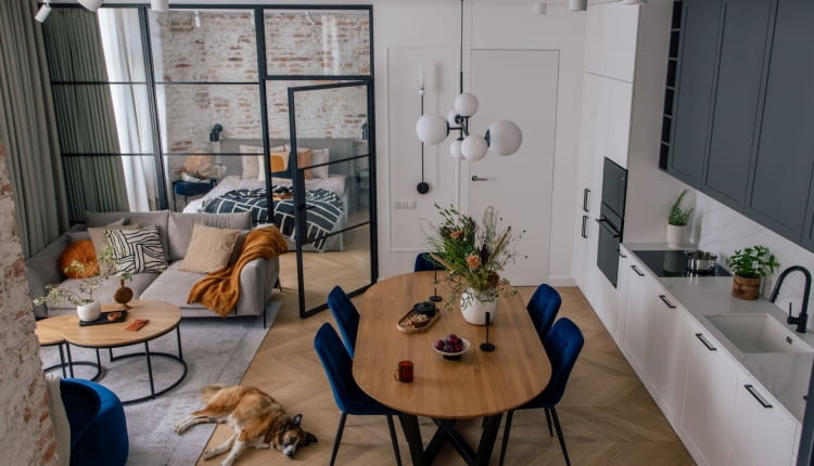 Mieszkanie na wynajem w Krakowie - projekt pracowni MIKOŁAJSKASTUDIO