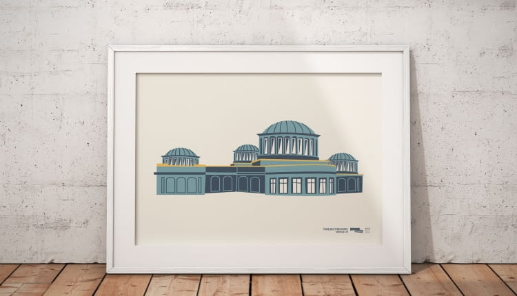 Kto widział modernizm? - cykl grafik przedstawiających budynki wrocławskiej moderny, autorka grafik: Anna Sztromwasser