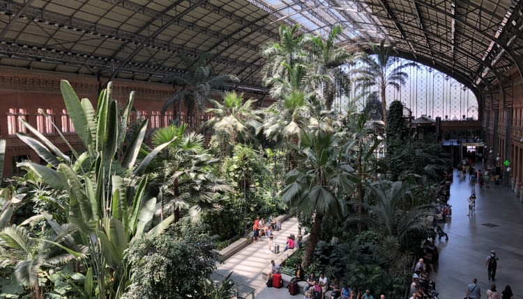 Dworzec kolejowy Atocha w Madrycie.