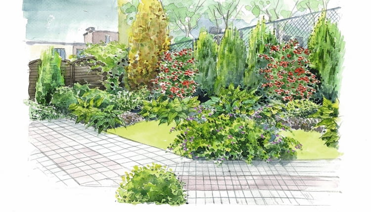 ogródek pod blokiem