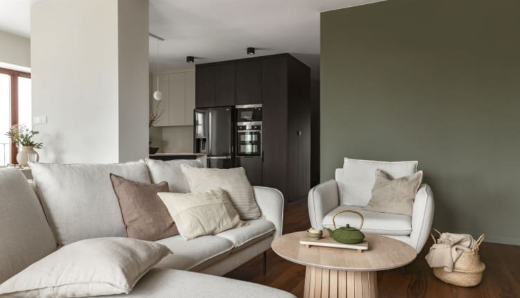 Aranżacja mieszkania w Warszawie w stylu japandi