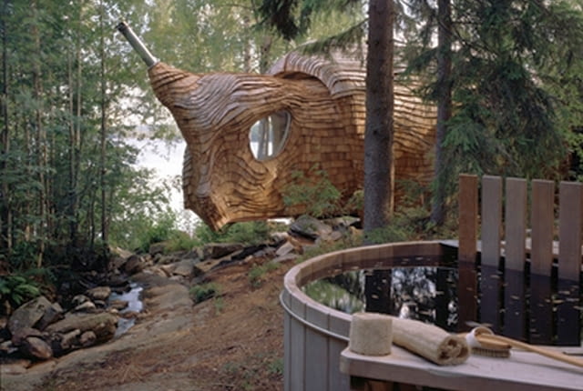 Dragspelhuset - niezwykły dom ze Szwecji