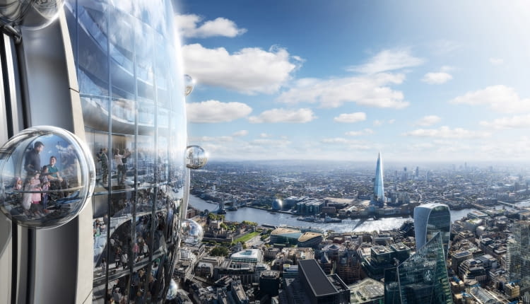 Wieża The Tulip w Londynie. Proj. Foster + Partners