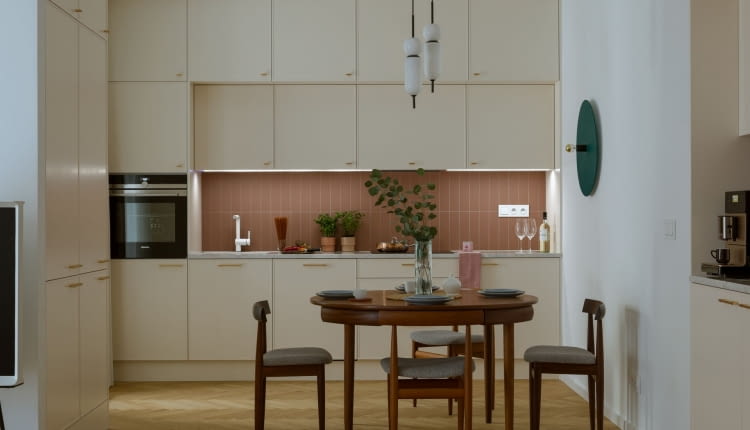 W pastelowej harmonii – aranżacja mieszkania na Powiślu