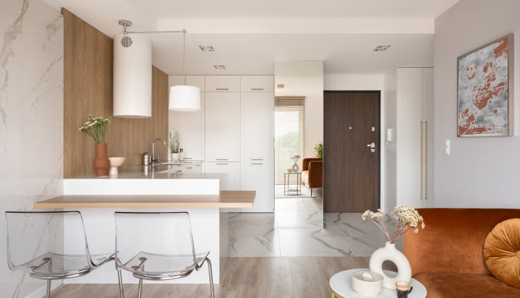 Jasne i eleganckie małe mieszkanie