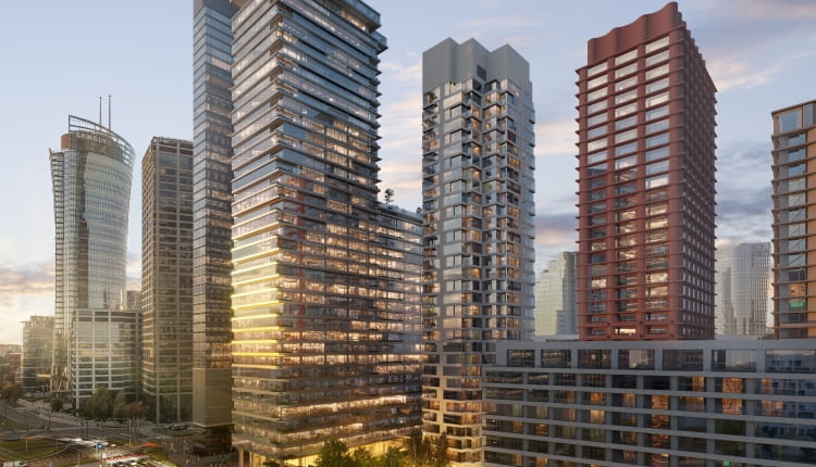 AFI Tower w kompleksie Towarowa22. Proj. JEMS Architekci