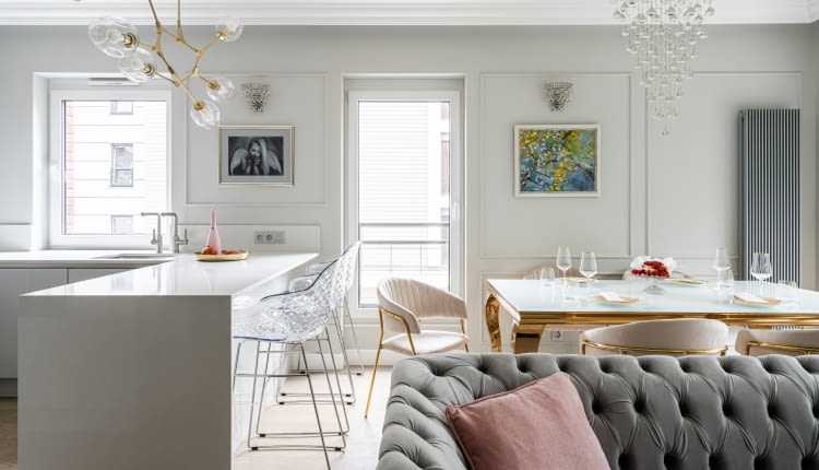 Glamour i złoto - eleganckie mieszkanie we Wrocławiu