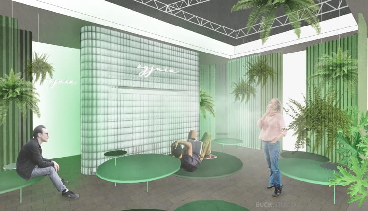 Żyjnia w Galerii Dizajn BWA Wrocław. Proj. Buck.Studio