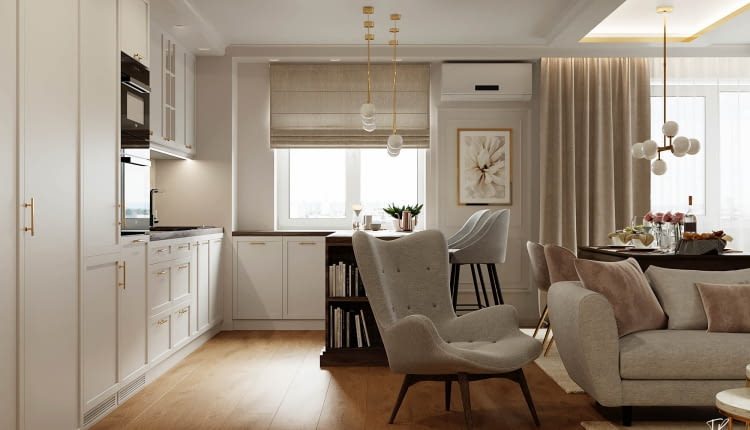 Projekt aranżacji mieszkania dla młodej kobiety