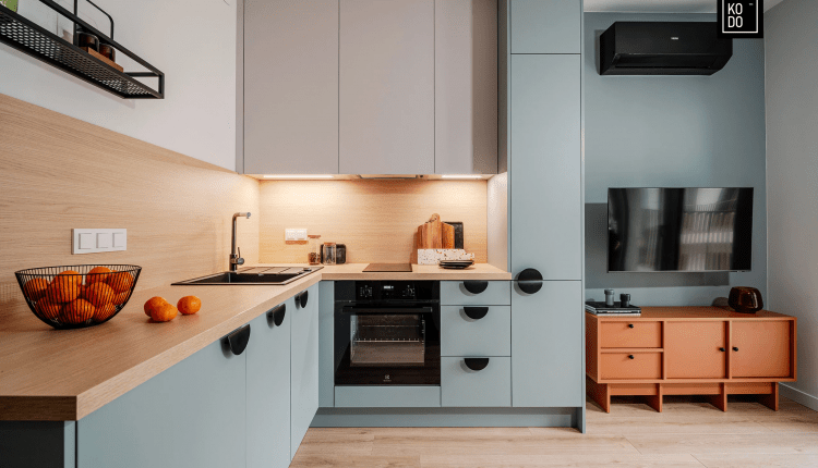 Nowoczesne małe mieszkanie w kolorach