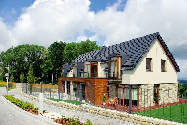 projekty domów, dom bliźniak