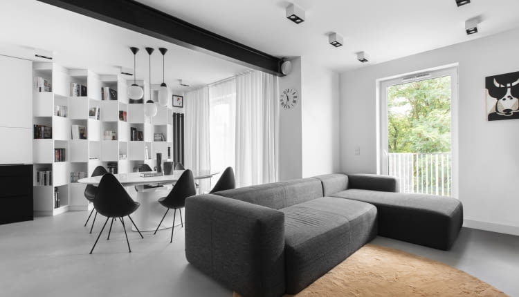 Mieszkanie w Krakowie pełne kontrastów