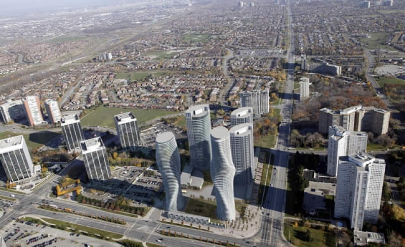 The Absolute Towers mad architects, kanada, wieżowiec, wieżowce