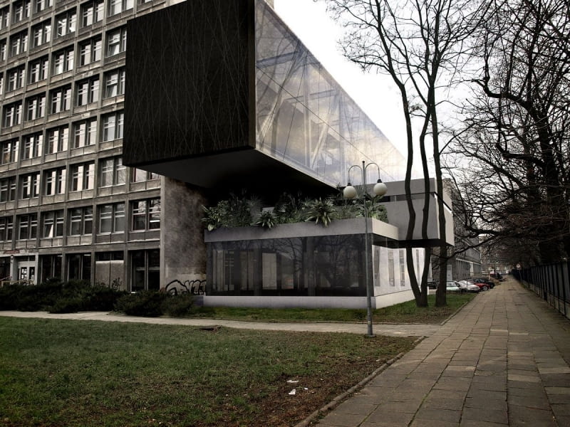 Projekt modernizacji Wydziału Budownictwa i Architektury Politechniki Łódzkiej został wykonany przez pracownię Formodesign Jędrzeja Lewandowskiego i Łukasza Skirzyńskiego. Jego założeniem było połączenie istniejących budynków wydziału i stworzenie nowej przestrzeni na potrzeby edukacyjne i wystawowe. Najbardziej charakterystycznym elementem proponowanej realizacji jest przeszklony, dwupoziomowy łącznik. Nie dominuje on jednak odbioru całości architektury kompleksu, lecz stanowi jej subtelne dopełnienie. Obecne wyróżnienie dla Jędrzeja Lewandowskiego i Łukasza Skirzyńskiego z Formodesign jest drugą z kolei nagrodą przyznaną architektom przez społeczność WAC. W poprzednim cyklu konkursu 20+10+X, wyróżnienie zdobył ich projekt 'Dom na wodzie'. 20 10 X, konkurs, nagroda, Jędrzej Lewandowski, Łukasz Skirzyński, Formodesign