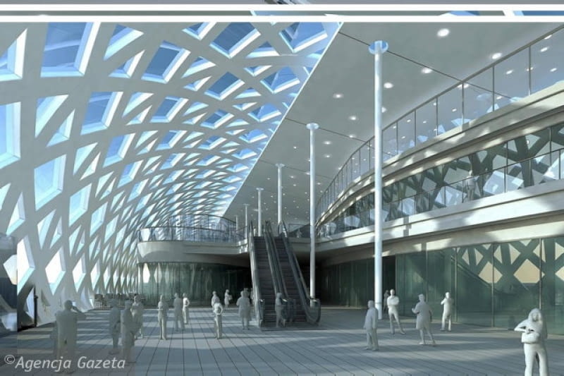 Hala nowego dworca PKP, proj. TriGranit projekt, dworzec, pkp, poznań, trigranit
