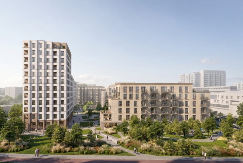 Nowa inwestycja Archicom u zbiegu ulic Postępu i Bokserskiej w Warszawie. Proj. WWAA Nowa inwestycja Archicom u zbiegu ulic Postępu i Bokserskiej w Warszawie. Proj. WWAA