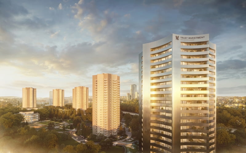 Nowa Gwiazda na osiedlu "Gwiazdy" w Katowicach. Proj. Maciej Franta Nowa Gwiazda na osiedlu "Gwiazdy" w Katowicach. Proj. Maciej Franta