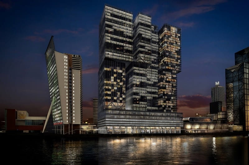Wertykalne Miasto "De Rotterdam" Rema Koolhaasa Rotterdam, OMA