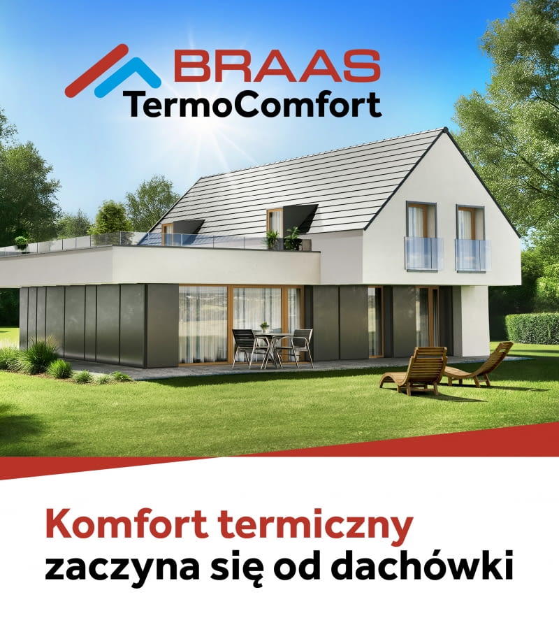Dachówka betonowa Braas Teviva TermoComfort, kolor grafitowy Dachówka betonowa Braas Teviva TermoComfort, kolor grafitowy