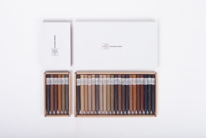 Benno Brucksch - Ziemia Wosk Ołówek // Kredki z gleby (Erde Wachs Stift // Crayons out of Soil), Niemcy finaliści konkursu make me!