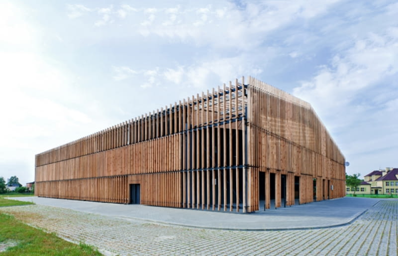 Sala sportowa w Pankach, proj. Isba Grupa Projektowa szkoła, polska architektura, wrocław, sport, isba grupa projektowa