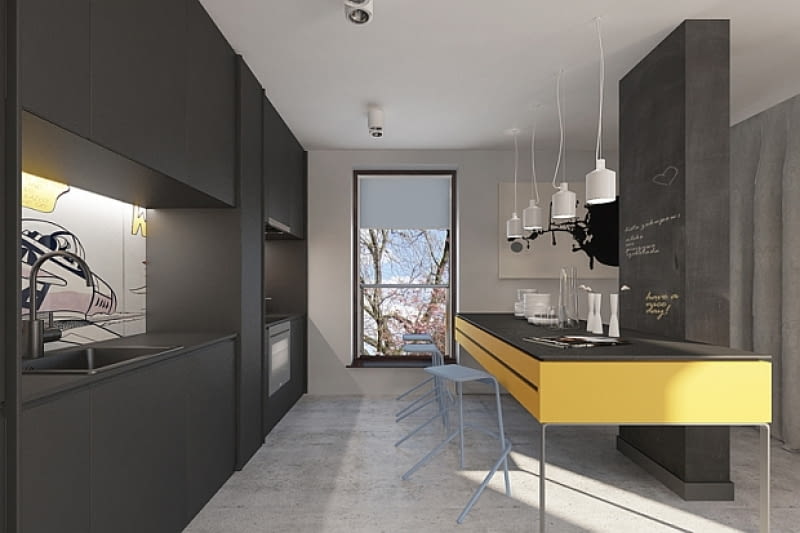 Mieszkanie dla młodej pary; proj. Łukasz Kosakowski Studio mieszkanie dla młodej pary, nowoczesne mieszkanie, projekt mieszkania